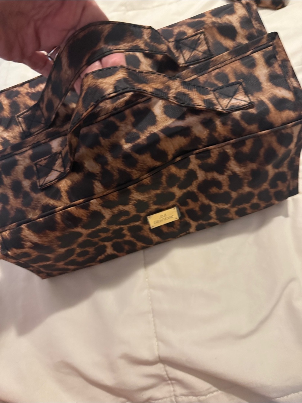 JM Collection Leopard-Print Cosmetic Case in Brown & Black - Picture 5 of 5